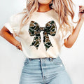 Camo Coquette Bow Sweater, Dove Season Shirt, Girls Camo Bow Shirt, Hunting Coquette Bow Sweatshirt, Camo Dude, Cotton...