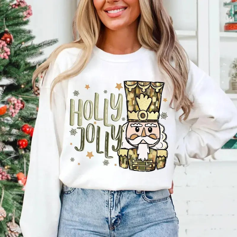Camo Nutcracker Holly Jolly Holly Jolly Camo Nutcracker Hunt T-Shirts, Hoodie, Sweatshirt