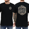 Camo Rad Dad Two Sides Unisex Shirt, Hunting Shirt for Dad, Camouflage Tees for Men, Hunting Daddy Gifts, Outdoors Hunt...