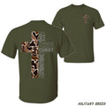 Camouflage Cross T-shirt Inspirational Scripture With Bold Cross Design Perfect For Christian Apparel And Faithful Wear...