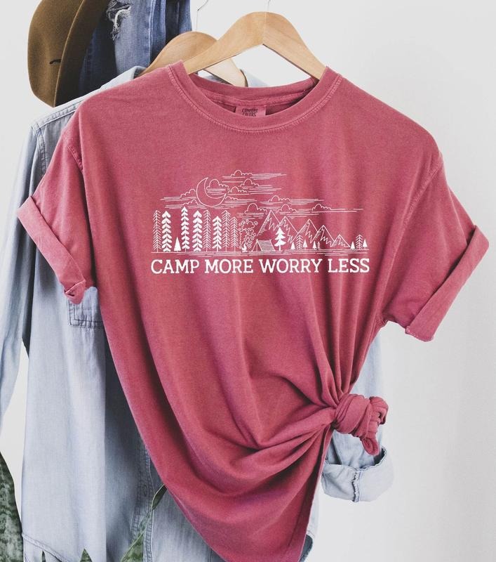 Camp More Worry Less T-Shirt Hoodie, Sweatshirt | GrindPrints.com