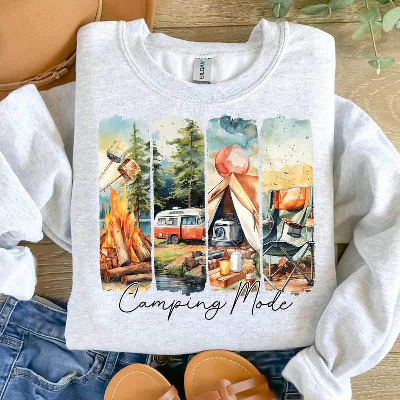 Camping Mode DTF Transfers - THIS IS NOT A SHIRT Hoodie, Sweatshirt | GrindPrints.com