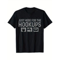 Camping Printed Men's Cotton Graphic T-shirt, Casual Short Sleeve Crew Neck T-shirt, Men's Tee For Outdoor made in...