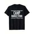Camping Printed Men's Cotton Graphic T-shirt, Casual Short Sleeve Crew Neck T-shirt, Men's Tee For Outdoor made in...