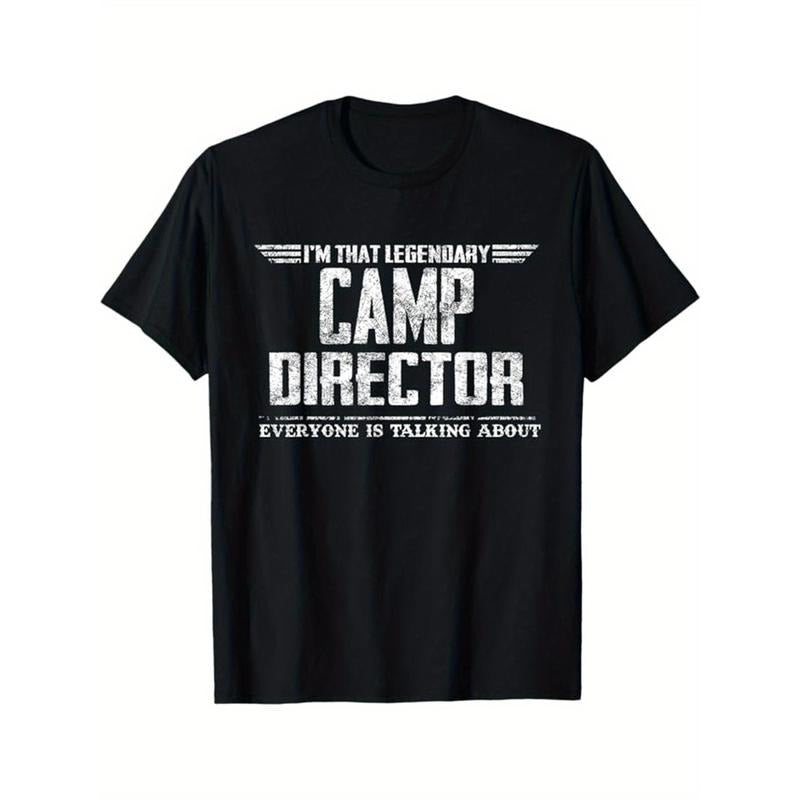 Camping Printed Men's Cotton Graphic T-shirt, Casual Short Sleeve Crew Neck T-shirt, Men's Tee For Outdoor made in...
