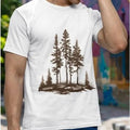 Camping T-Shirt, Pine Tree T-Shirt, Evergreen Trees, Gift for Forest Lovers, Travel Gift, Hiking Shirt, Nature Crewneck...