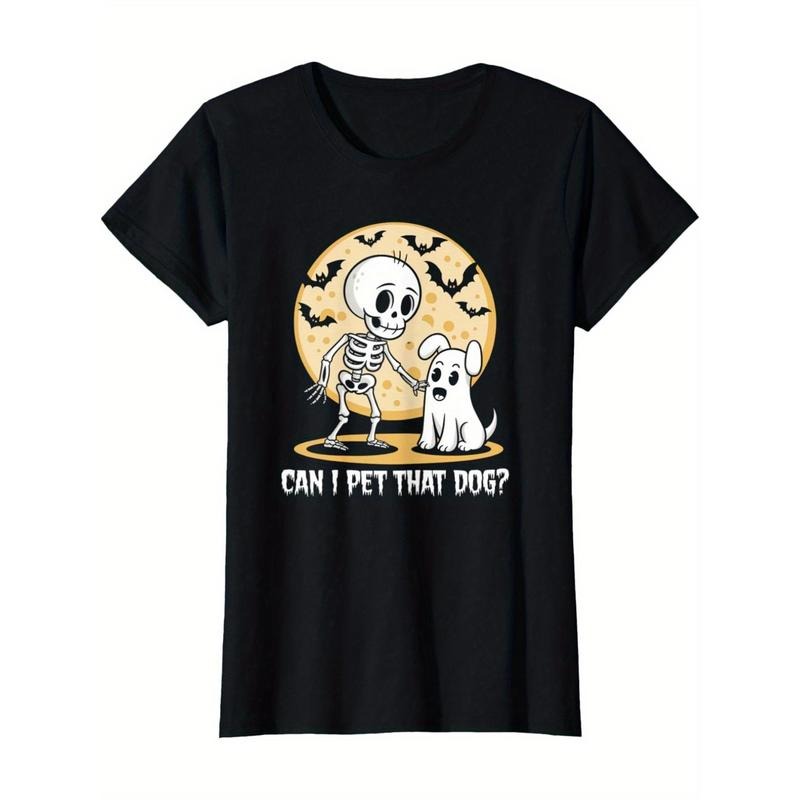Can I Pet That Dog? Skeleton Ghost Dog Full Moon Halloween Made Usa T-Shirts, Hoodie, Sweatshirt