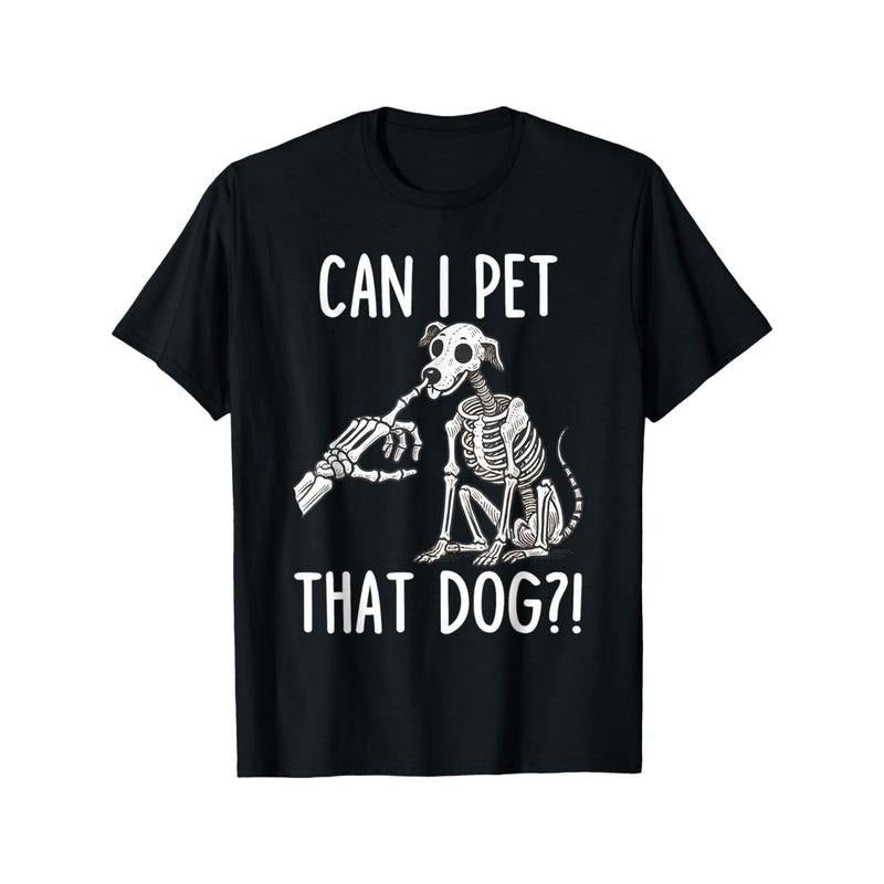 Can I Pet That Dog Halloween Skull Men's T-Shirt made in usa Hoodie, Sweatshirt | GrindPrints.com