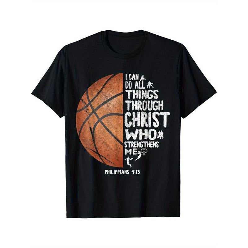 Can do all things through Christ Philippians 4:13 Basketball T-Shirt made in usa Hoodie, Sweatshirt | GrindPrints.com