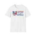 Canadian Cat Lady for Kamala Softstyle T-Shirt, Canada, Kamala 2024 Election, Childless Cat Lady, Harris Walz, Cat Mom...