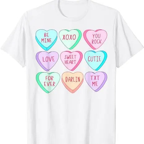 Candy Sweet Hearts Love Shirt Valentines Shirt Heart Funny Valentines Hodie T-Shirts, Hoodie, Sweatshirt