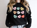 Candy Valentine Sweatshirt, Valentine's Day Hoodie, Conversation Sweatshirt For Woman And Girlfriend, Cute Hearts Hoodie,...