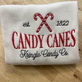 Candy cane embroidered sweatshirt T-Shirts, Hoodie | GrindPrints.com