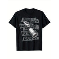 Car Enthusiast & Mechanic Print, Men's Cotton T-shirt, Graphic Tee Men's Xmas Outdoor Clothes, Men's Clothing, Casual...
