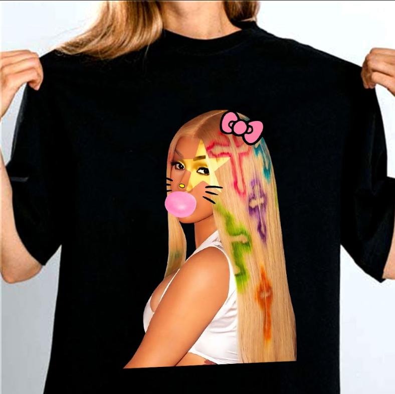Cardi. B Bubble Gum Cute Graphic Tee Hoodie, Sweatshirt | GrindPrints.com