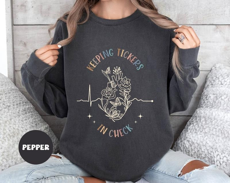 Cardiologist Comfort Colors Cardiac Sonographer Cardiac Nurse CVICU Womenswear Everyday T-Shirts, Hoodie, Sweatshirt