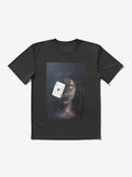 Cards heart T-Shirt, curly girl tee, portrait art shirt, woman graphic t-shirts, poker art t-shirts, Playing top Hoodie,...