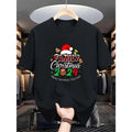 Casual Comfy Men's Crew Neck Tees, Merry Christmas Print T-shirts For Summer Made in USA Hoodie, Sweatshirt | GrindPrints.com