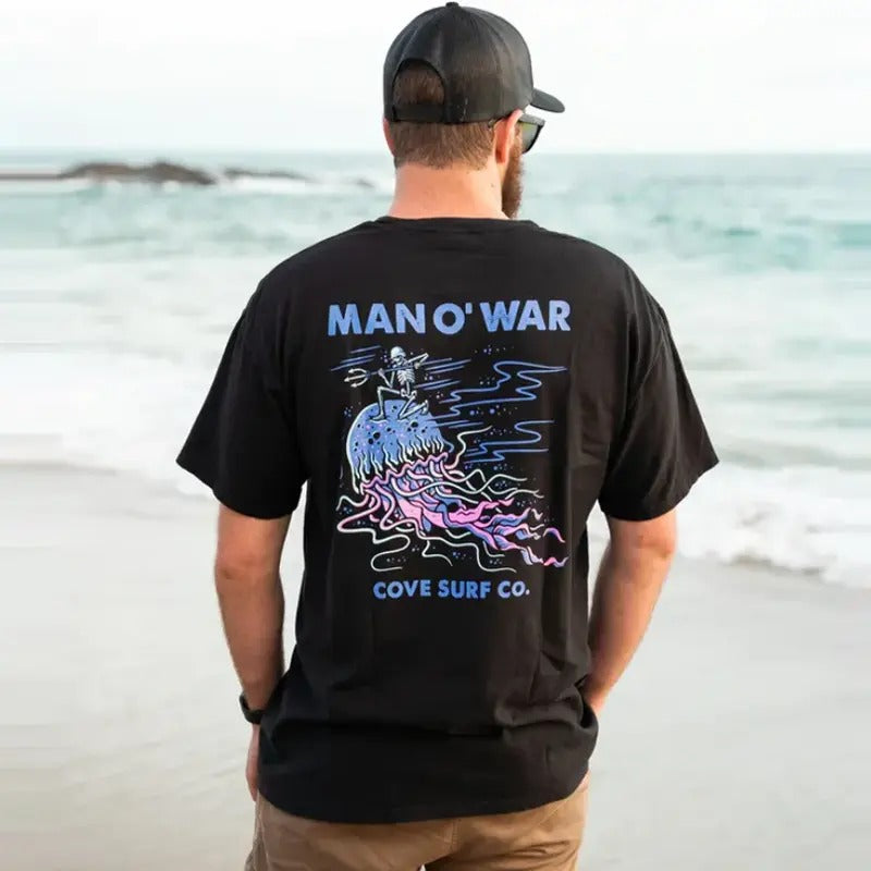 Casual Man O' War Print T-shirt Menswear Top Tshirt Streetwear Hoodie, Sweatshirt | GrindPrints.com