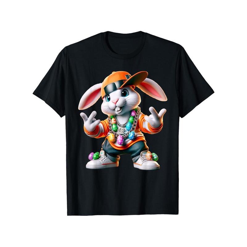 Casual Outing| Stylish Easter Bunny Rapper T-Shirt