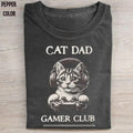 Cat Dad Gamer Club T-Shirt Funny Graphic t-shirt, Cat Lover tee, Fathers day gift for daddy humorous Hoodie, Sweatshirt