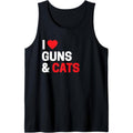 Cat Lover & Funny I Love Guns & Cats Tank Top Made USA T-Shirts, Hoodie, Sweatshirt