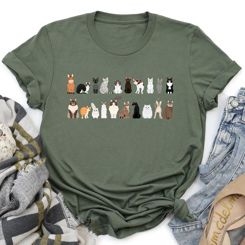 Cat Lovers Super Soft Tees, Pet Animal Shirts, Illustration, Breeds Hoodie, Sweatshirt | GrindPrints.com