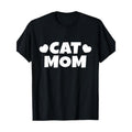 Cat Mom Graphic Tee for Women - 100% Cotton, Short Sleeve, Crew Neck
