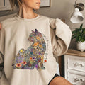 Cat Mom Sweatshirt Floral Cat Shirt Purr Shirt Cat Mom Floral Cat Tee Cat Lover Shirt Animal Lover Tee Cat Lovers Shirt...