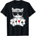 Cat Play Poker Gambling Casino Dealer Poker Player Gambler T-Shirt made in usa Hoodie, Sweatshirt | GrindPrints.com