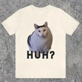 Cat Saying Huh? Unisex Jersey Short Sleeve Tee, Meme Shirt, Trending Top, Viral Shirt, Funny Gift Ideas, Memes Hoodie,...