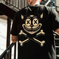 Cat Skull Print Men's T-Shirt Hoodie, Sweatshirt | GrindPrints.com