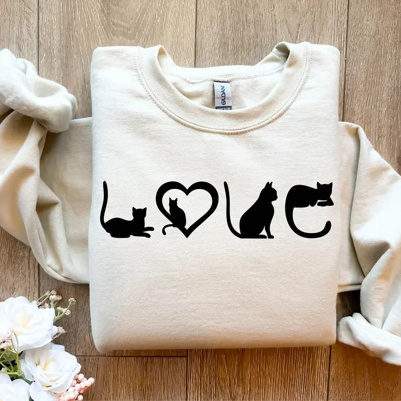 Cat Cat Love Shirt Black Cat Mom Shirt Cat Lover Cat Lover Shirt Cat Lover Grandma Shirtstyle{N002}3 T-Shirts, Hoodie, Sweatshirt