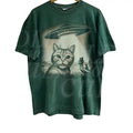 Cat Ufo Selfie Vintage 90s Graphic Shirt, Retro Funny Cat Ufo Tee, Alien Kitten Shirt, Y2k Halftone Tee, Cat Lovers Gift,...