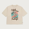 Catch Waves Not Feelings Trending Summer Vacation Funny Beach Shirt Retro Summer Funny Cat Tee Hoodie, Sweatshirt