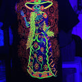 Catrina vestido T-shirt Striped Cotton Casual Black Hoodie, Sweatshirt | GrindPrints.com