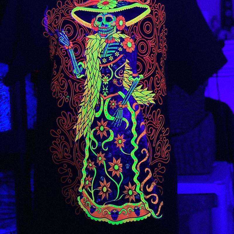 Catrina vestido T-shirt Striped Cotton Casual Black Hoodie, Sweatshirt | GrindPrints.com