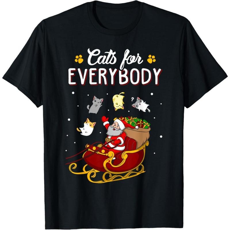 Cats For Everybody Men Kids Women Ugly Christmas Cat T-Shirt  made in usa Hoodie, Sweatshirt | GrindPrints.com