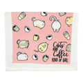 Cats and Coffee Kind Of Girl Funny Kitten Caffeine Lovers Tea Towel Funny Dish Towels Soft Adsorbent Tea Towel T-Shirts,...