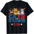 Cats for Harris 2024 - Kamala Harris for President 2024 T-Shirt made in usa Hoodie, Sweatshirt | GrindPrints.com
