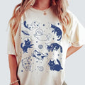 Cats in Space Shirt, Funny Cat Tshirt, Oversized, Aesthetic Graphic Retro Vintage T Shirt, Cat Lover Gift, Cat Tee, Top...