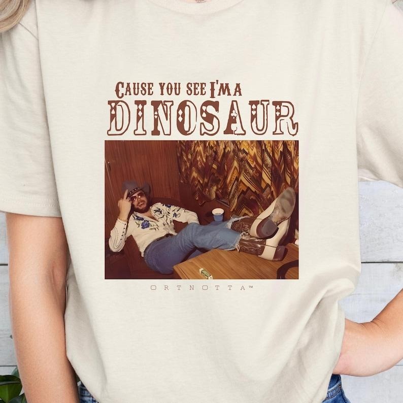 Cause You See I'ma Dinosaur Shirt, Western Southern Boho Hippie Shirt, Cowboy Shirt, Cowboy Shirt, Western Style Shirt,...
