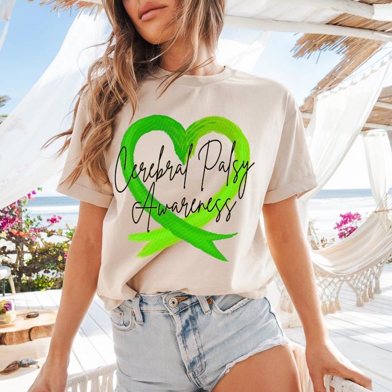 Cerebral Palsy Awareness Heart DTF Transfers - THIS IS NOT A SHIRT Hoodie, Sweatshirt | GrindPrints.com