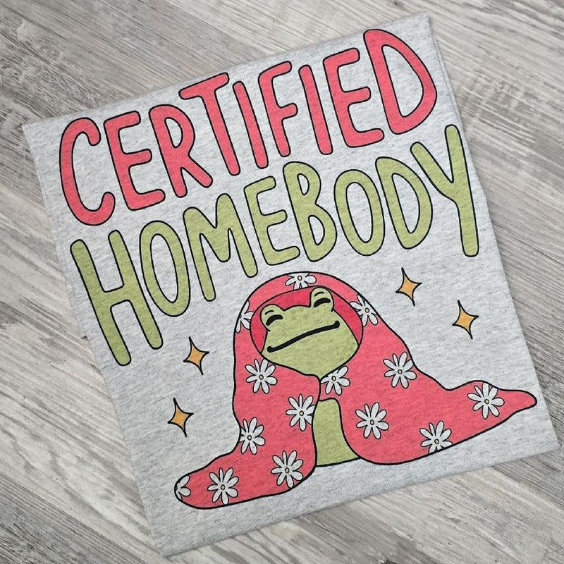 Certified Homebody Cute Summer Graphic Tee Hoodie, Sweatshirt | GrindPrints.com