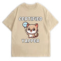 "Certified Yapper" Funny Meme Cat Tee - Unisex Graphic Tshirt Hoodie, Sweatshirt | GrindPrints.com