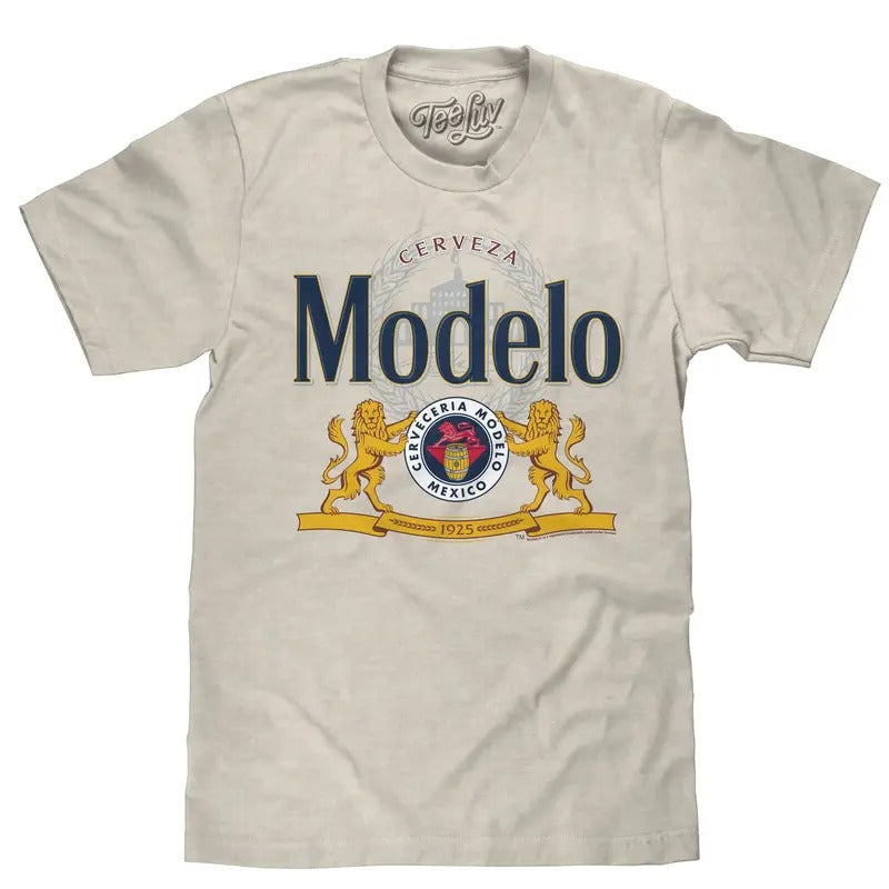 Cerveza Modelo Beer T-Shirt - Oatmeal Heather Hoodie, Sweatshirt | GrindPrints.com