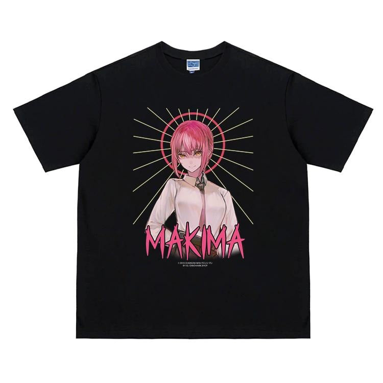 Chainsaw Man "Makima, Control Devil" Heavyweight Vintage Tee 100% Cotton OVERSIZED Anime T-shirt Menswear Top Tshirt...