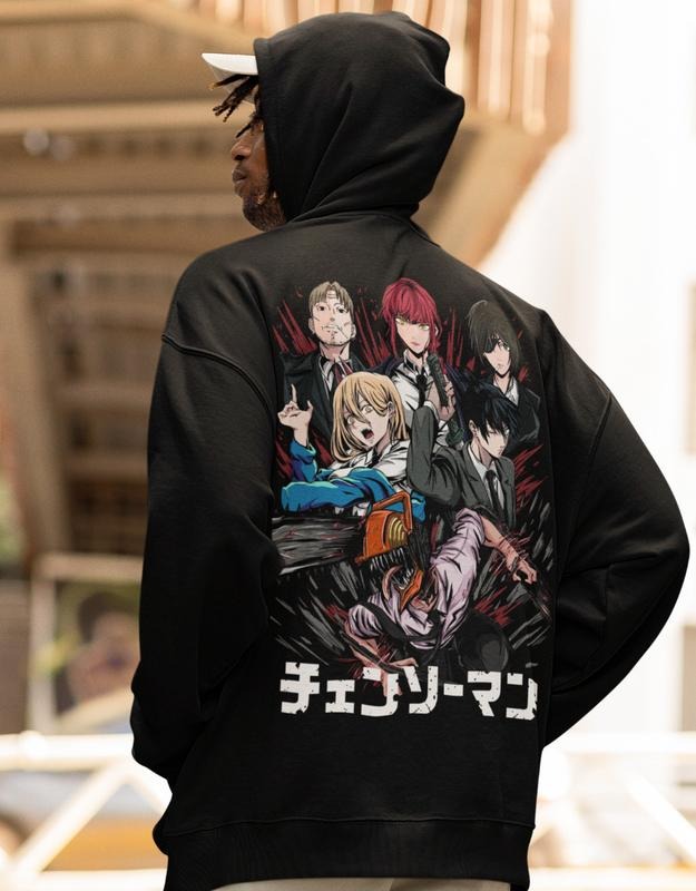 Chainsaw Man Denji and Makima Hoodie Men & Women Manga Hoodie Back,Pochita,Anime T-Shirts, Sweatshirt | GrindPrints.com