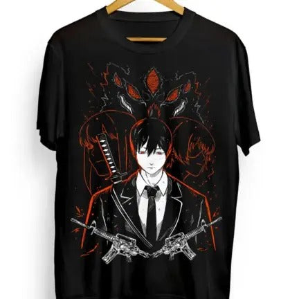Chainsaw Man T-Shirt,Anime Manga Denji T-Shirt, Aki Power T-Shirt,Black T-shirt Hoodie, Sweatshirt | GrindPrints.com