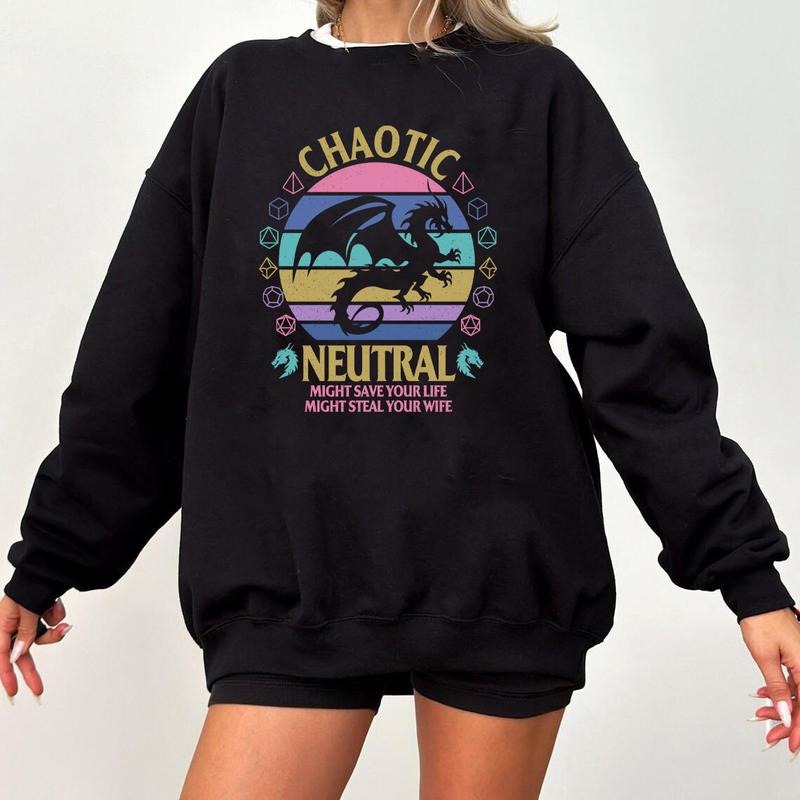 Chaotic Neutral DnD Shirt, D&D Gift for Players, Dungeons and Dragons Clothing for Him or Her, D and D Alignment TShirt,...